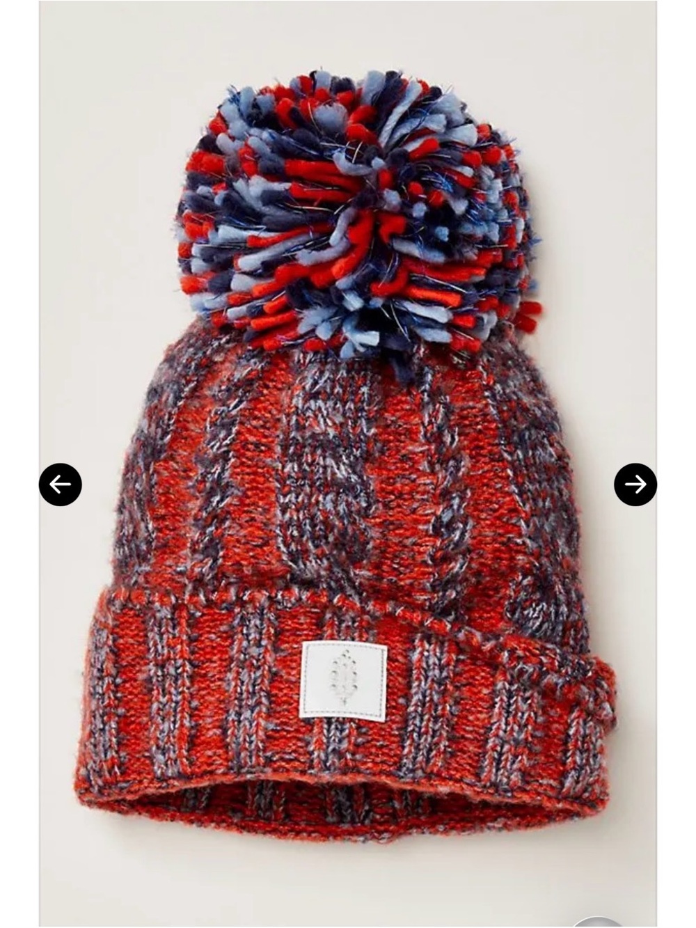 NWOT Free People Pom Party Reflective Beanie